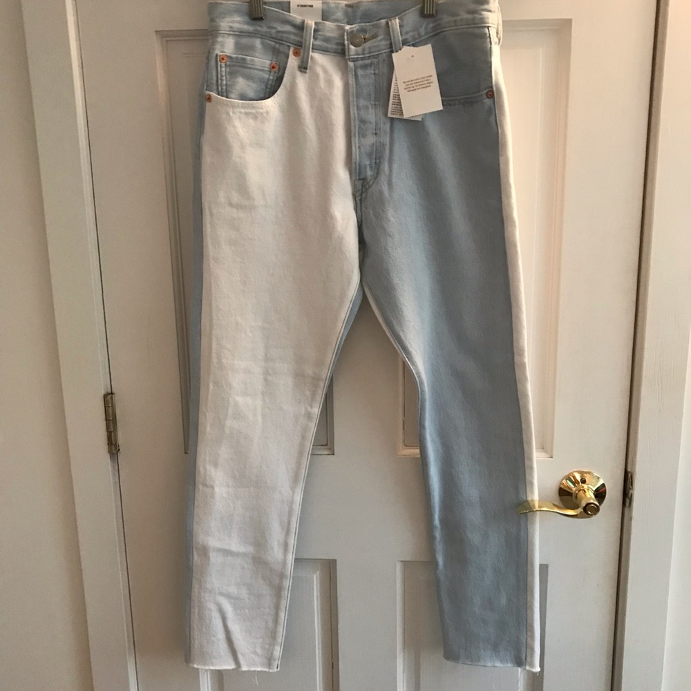 Two tone colored Levi’s jeans